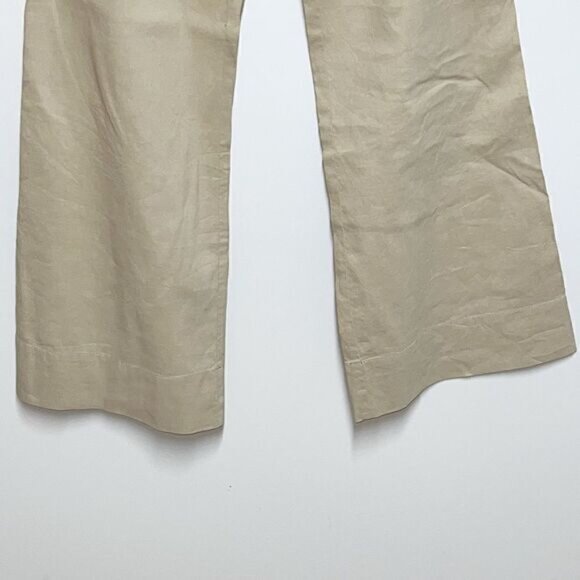 Theory Wide Leg Linen Blend Tan Pants Womens size 29 W - Picture 5 of 7